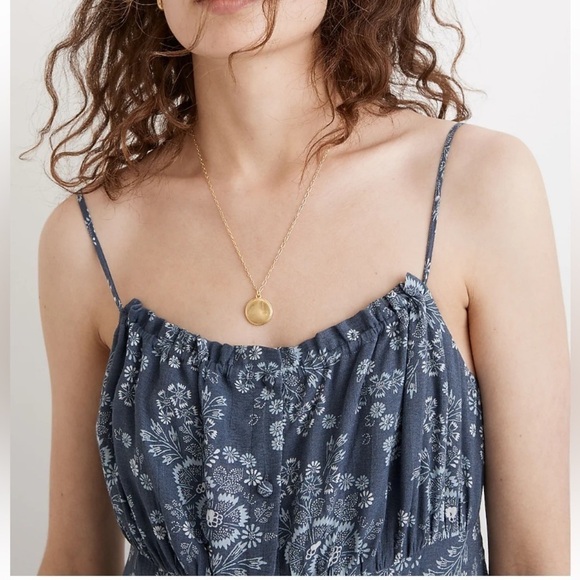 NWT Madewell Tie Back Button Front Midi Dress in size 4 - Picture 5 of 10